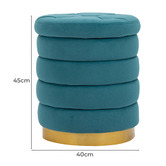 Shirley Lane Furniture Dahlia Velvet Storage Ottoman