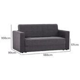 Shirley Lane Furniture Eliorre 3 Seater Sofa Bed