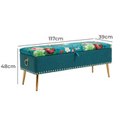 Shirley Lane Furniture Daniella Storage Ottoman Bench