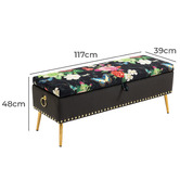 Shirley Lane Furniture Cristy Storage Ottoman Bench