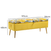 Shirley Lane Furniture Mille Storage Ottoman Bench