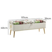 Shirley Lane Furniture Veluz Storage Ottoman Bench