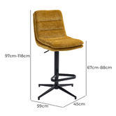 Shirley Lane Furniture Frank Adjustable Barstools