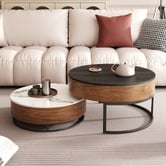 Shirley Lane Furniture 2 Piece Luisa Round Nesting Coffee Table Set