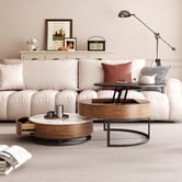 Shirley Lane Furniture 2 Piece Luisa Round Nesting Coffee Table Set