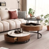 Shirley Lane Furniture 2 Piece Luisa Round Nesting Coffee Table Set