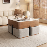 Shirley Lane Furniture 4 Seater Merritt Coffee Table &amp; Chair Set