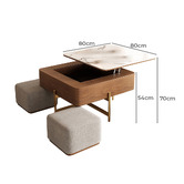 Shirley Lane Furniture 4 Seater Merritt Coffee Table &amp; Chair Set