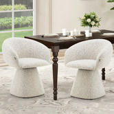 Shirley Lane Furniture Freya Upholstered Swivel Dining Chair