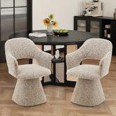 Shirley Lane Furniture Cali Upholstered Swivel Dining Chair