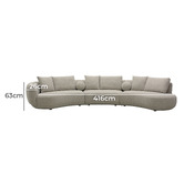 Shirley Lane Furniture Winslow 6 Seater Upholstered Modular Sofa