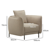 Shirley Lane Furniture Irvine 6 Seater Upholstered Sofa &amp; Armchair Set