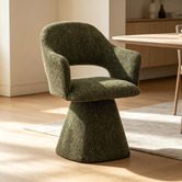 Shirley Lane Furniture Cali Upholstered Swivel Dining Chair