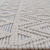 Sanctuary Rugs White &amp; Blue Perla II Wool Rug