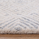 Sanctuary Rugs Grey Posy Diamond Wool &amp; Cotton Rug