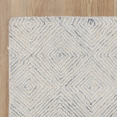 Sanctuary Rugs Grey Posy Diamond Wool &amp; Cotton Rug