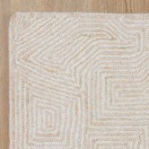 Sanctuary Rugs Beige Posy Maze Wool &amp; Cotton Rug