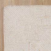 Sanctuary Rugs Beige Posy Labyrinth Wool &amp; Cotton Rug