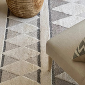 Sanctuary Rugs Cream Grey Lilly Power-Loomed Rug