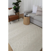 Sanctuary Rugs Ivory Vittoria Hand-Knotted Wool-Blend Rug