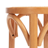 Kayla Bay by Temple &amp; Webster 45cm Natural Luca Beech Wood &amp; Rattan Low Stool