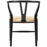 Kayla Bay by Temple &amp; Webster Black &amp; Natural Replica Hans Wegner Wishbone Chairs