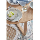 Kayla Bay by Temple &amp; Webster Olwen Oak Wood Round Dining Table