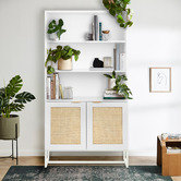 Kayla Bay by Temple & Webster Poh Rattan Bookshelf