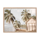 Kayla Bay by Temple &amp; Webster Hut by the Sea Printed Wall Art