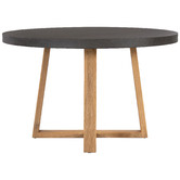 Elkstone 120cm Mara Composite Stone &amp; Acacia Wood Dining Table