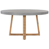 Elkstone 120cm Mara Composite Stone &amp; Acacia Wood Dining Table
