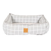 Mog &amp; Bone Check Print Cotton Bolstered Dog Bed