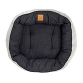 Mog &amp; Bone Denim Print 4 Seasons Cotton Round Dog Bed