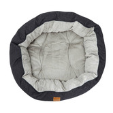 Mog &amp; Bone Denim Print 4 Seasons Cotton Round Dog Bed