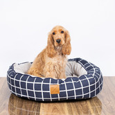 Mog &amp; Bone Check 4 Seasons Cotton Round Dog Bed
