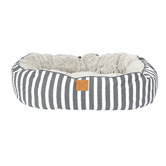 Mog &amp; Bone Hamptons Stripe 4 Seasons Cotton Round Dog Bed