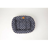 Mog &amp; Bone Navy Cross 4 Seasons Cotton Round Dog Bed