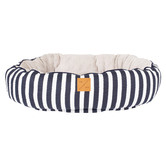 Mog &amp; Bone Hamptons Stripe 4 Seasons Cotton Round Dog Bed