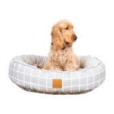 Mog &amp; Bone Check 4 Seasons Cotton Round Dog Bed