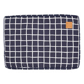 Mog &amp; Bone Navy Check Classic Cushion Dog Bed