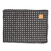 Mog &amp; Bone Black Metallic Cross Print Classic Cushion Dog Bed