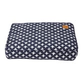 Mog &amp; Bone Navy Cross Classic Cushion Dog Bed