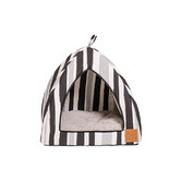 Mog &amp; Bone Pebble Black Brush Stroke Cat Igloo