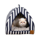 Mog &amp; Bone Hamptons Stripe Cotton Cat Igloo
