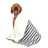 Mog &amp; Bone Hamptons Stripe Fleece Dog Blanket