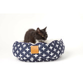 Mog &amp; Bone Navy Cross Reversible Cat Bed