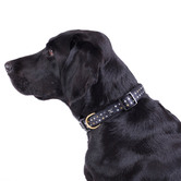 Mog &amp; Bone Black Metallic Cross Dog Collar