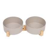 Mog &amp; Bone Double Bamboo Cat Bowl with Stand