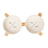 Mog &amp; Bone Double Bamboo Cat Bowl with Stand