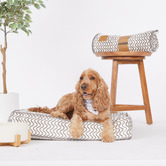 Mog &amp; Bone Mocha Wave Cotton Dog Bed